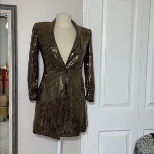 Zara gold sequin jacket or dress size xs